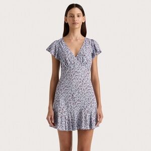 Faithfull the Brand Alba Mini Dress Amaryllis Floral Blue